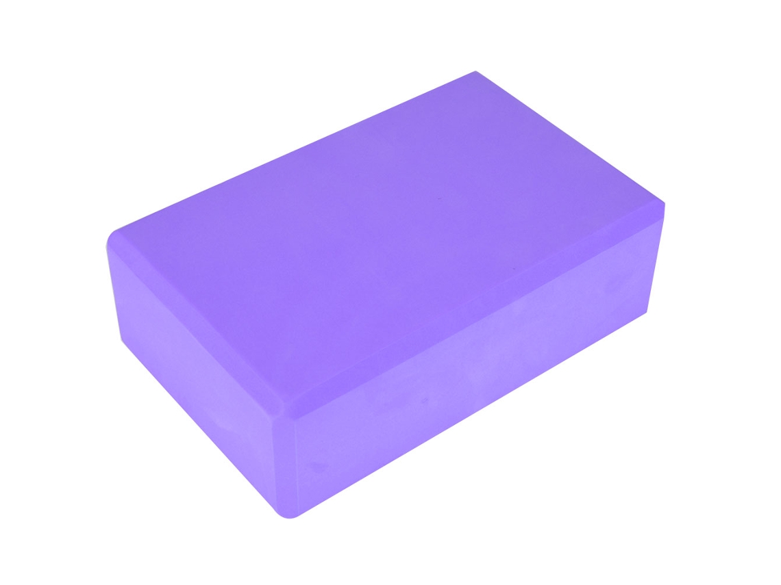 Bloque De Yoga Antideslizante De Espuma Eva Para Estiramientos Y Fitness, Color Morado.