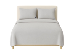 Set Cama Waffle (260x240cm) con 2 Fundas Almohada (50x105cm) - 100% Algodón 144GSM Gris Cierre de Botones Haze SCALPERS