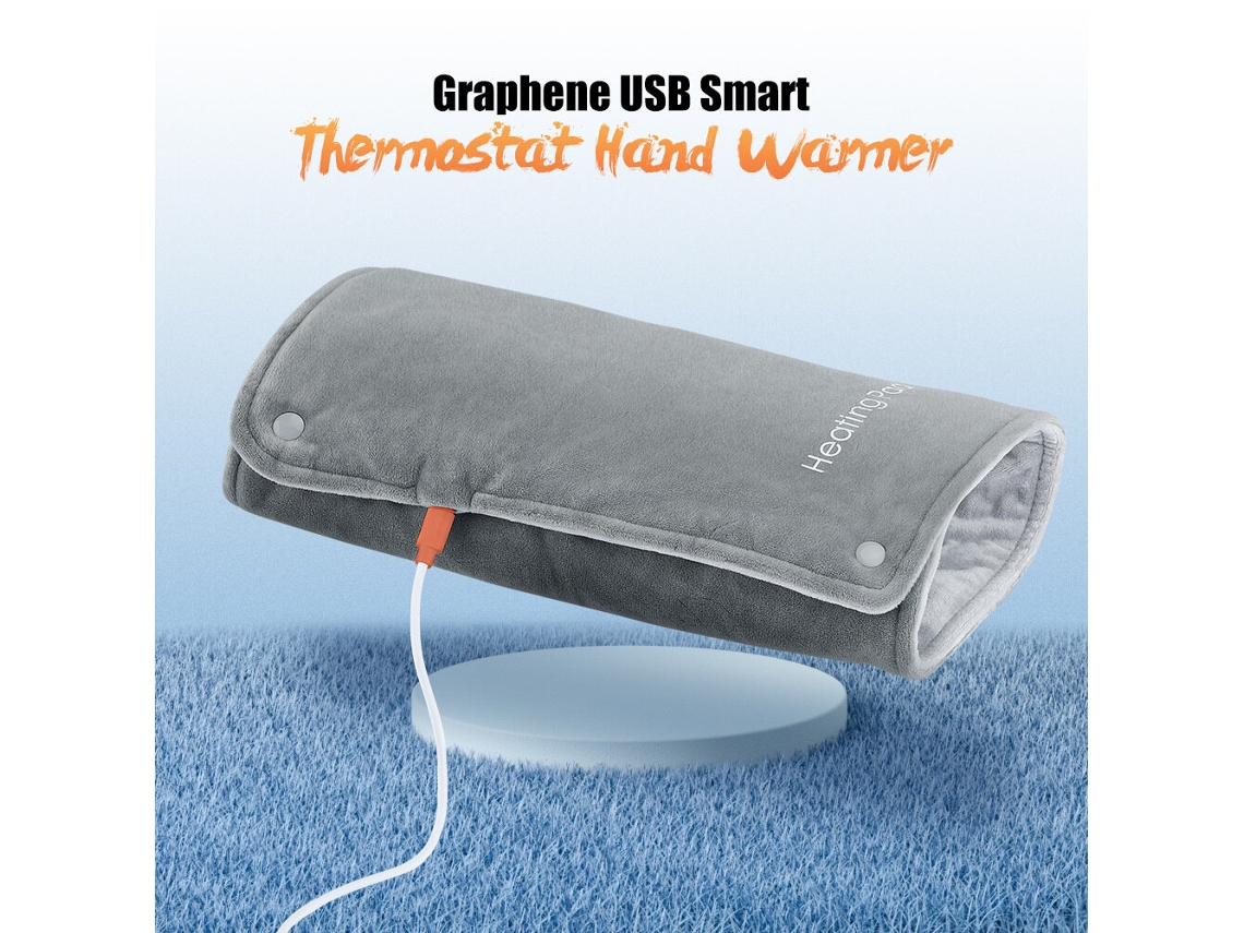 Gris ipree Almohadilla Térmica 30x50cm Termostato Grafeno Calentador Manos Invierno Oficina Bolsa Corporal