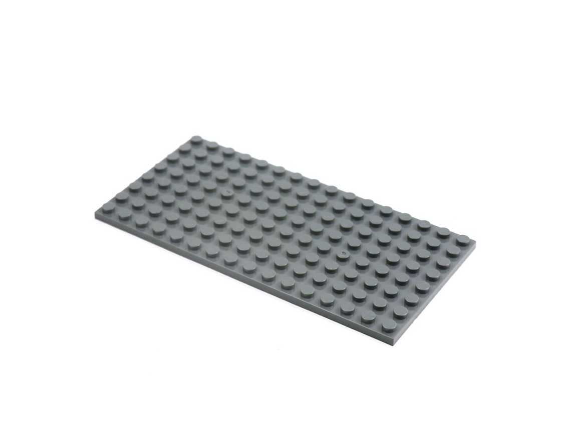 5 bloques de construcción ensamblados DIY con placa inferior de doble cara de 8x16, matriz de puntos, piezas de juguete para niños Mdug (gris oscuro)
