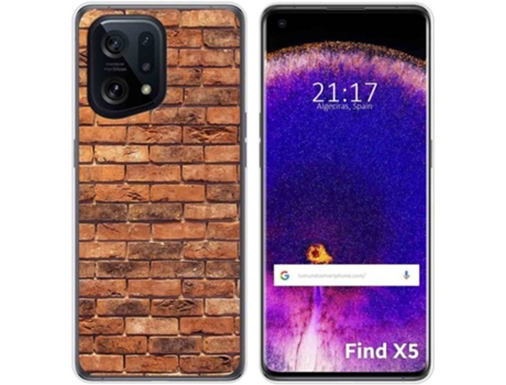 Carcasa para Oppo Find X5 5G TUMUNDOSMARTPHONE Dibujos Ladrillo 04 Multicolor