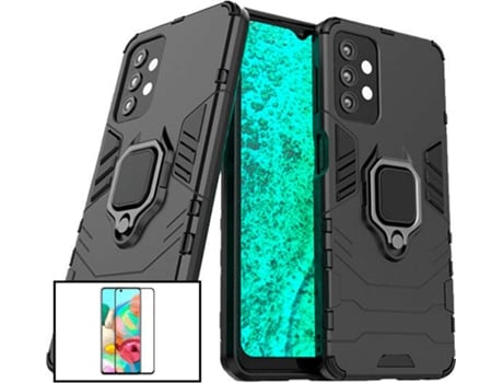 Carcasa y Protector Samsung A72 PHONECARE Military Defender Negro