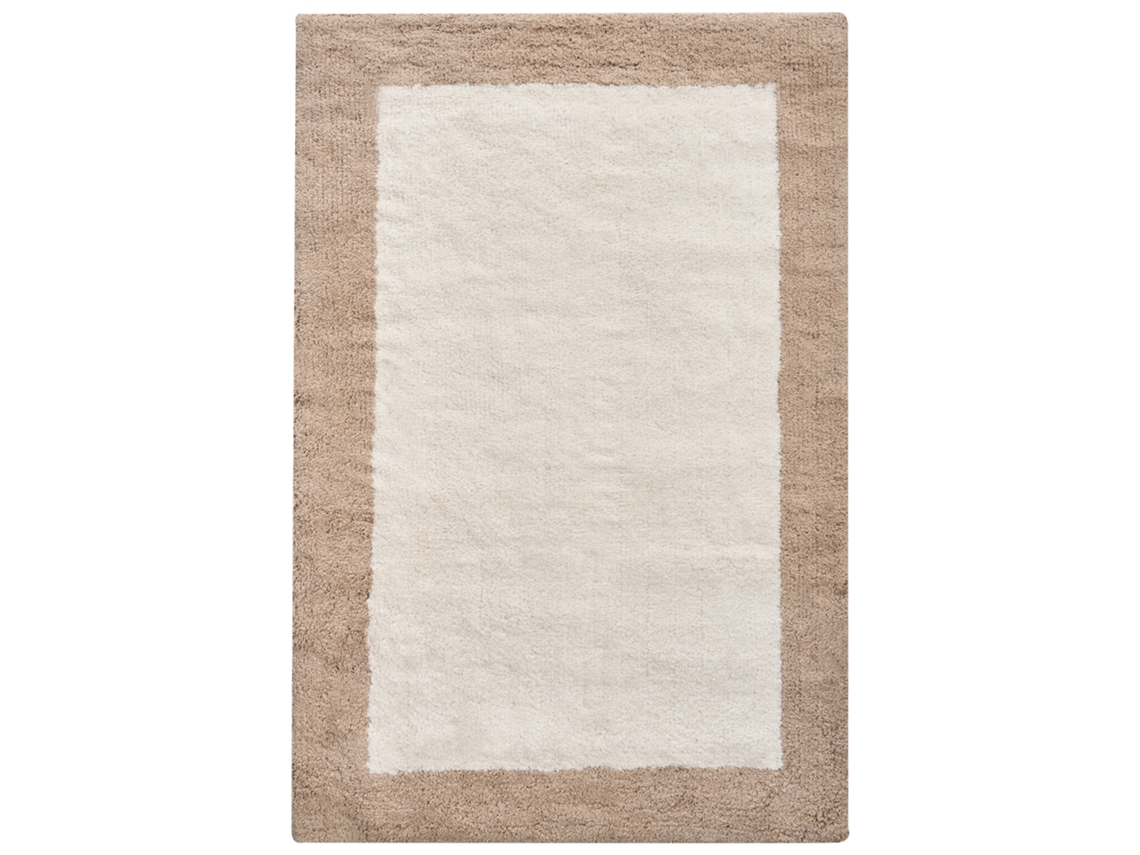Tapete Casa De Banho Kabri Castanho/creme 60 X 90 Cm Algodã£o