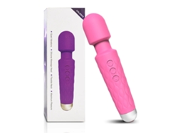 Vibrador potente con forma de varita mágica, recargable por USB, fabricado en silicona, con 20 modos de vibración. MDUG (rosa)