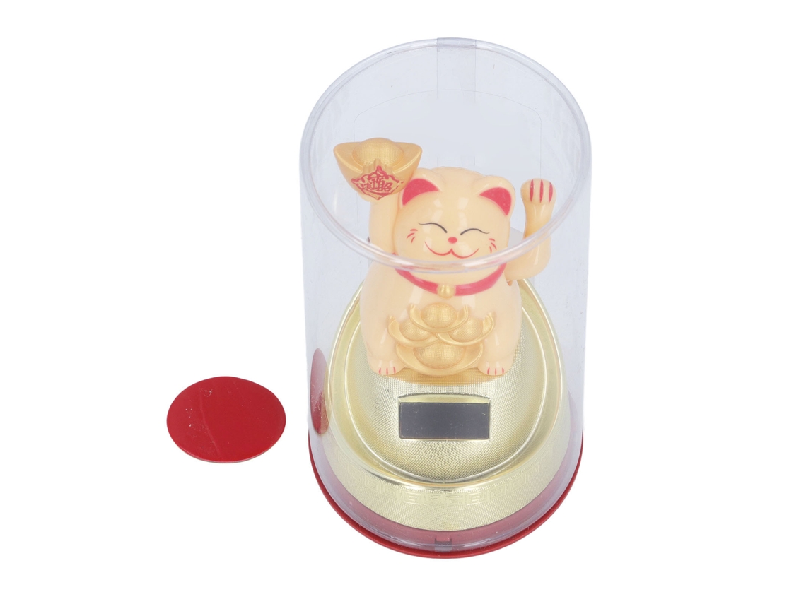 Estatua De Gato De La Suerte, Energía Solar, Económica, Feng Shui, Riqueza, Para Coche, Mesa, Tienda Amarilla
