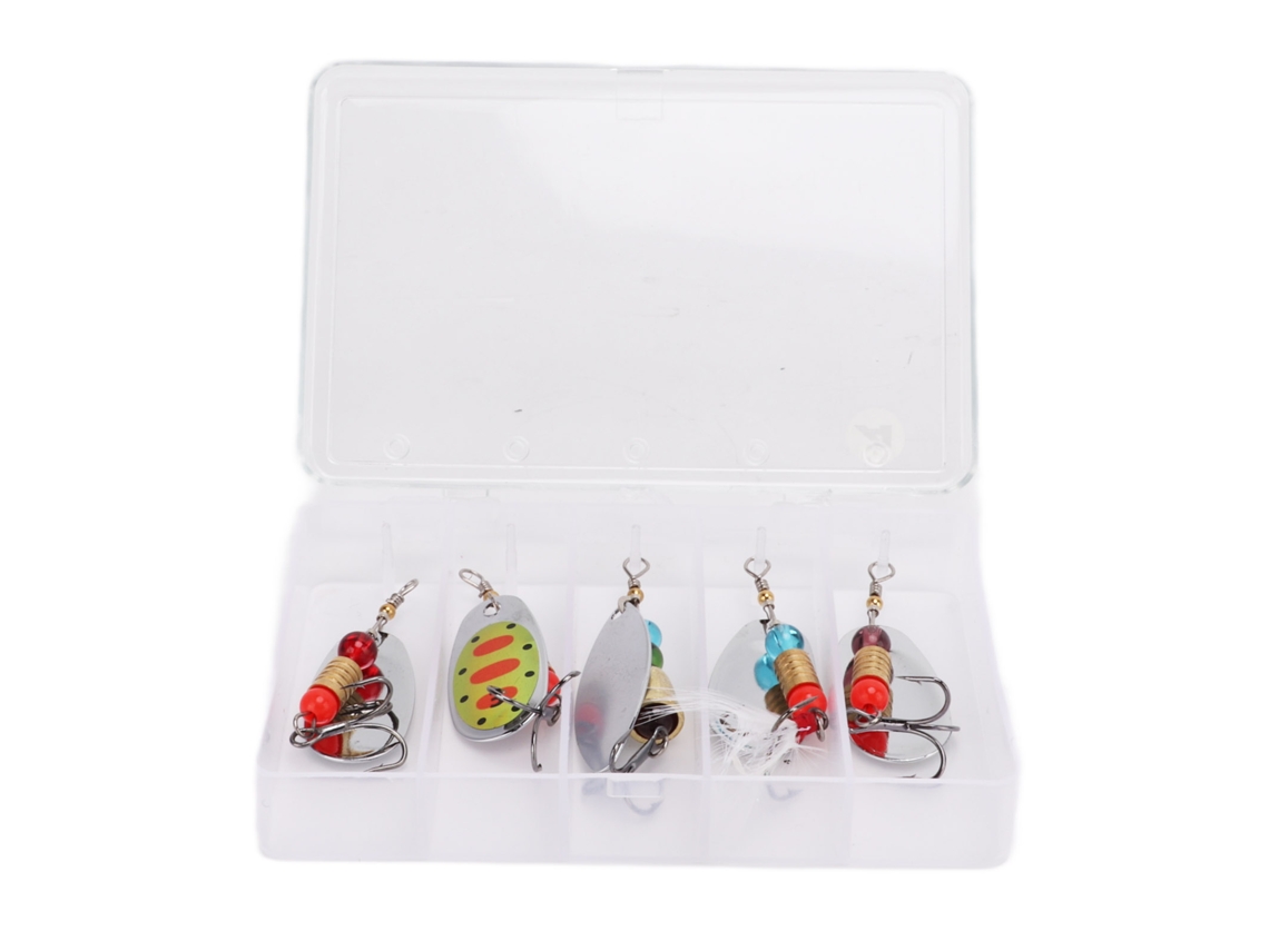 5pcs Iscas De Pesca Em Aço Inoxidável Pequenas Lures Portáteis Acessórios Para Pescadores (pequeno)