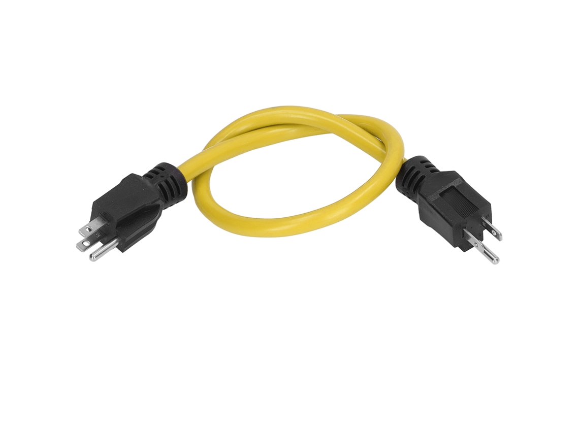 Cable de extensión de alimentación de PVC de 12 AWG y 15 A con conector de latón de 5 pines