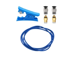 Kit De Tubo De Ptfe De 2 M Para Filamento De 1,75 Mm Para Impresora 3d Con Cortador Y Conectores Pc4-m6/pc4-m10 - Azul