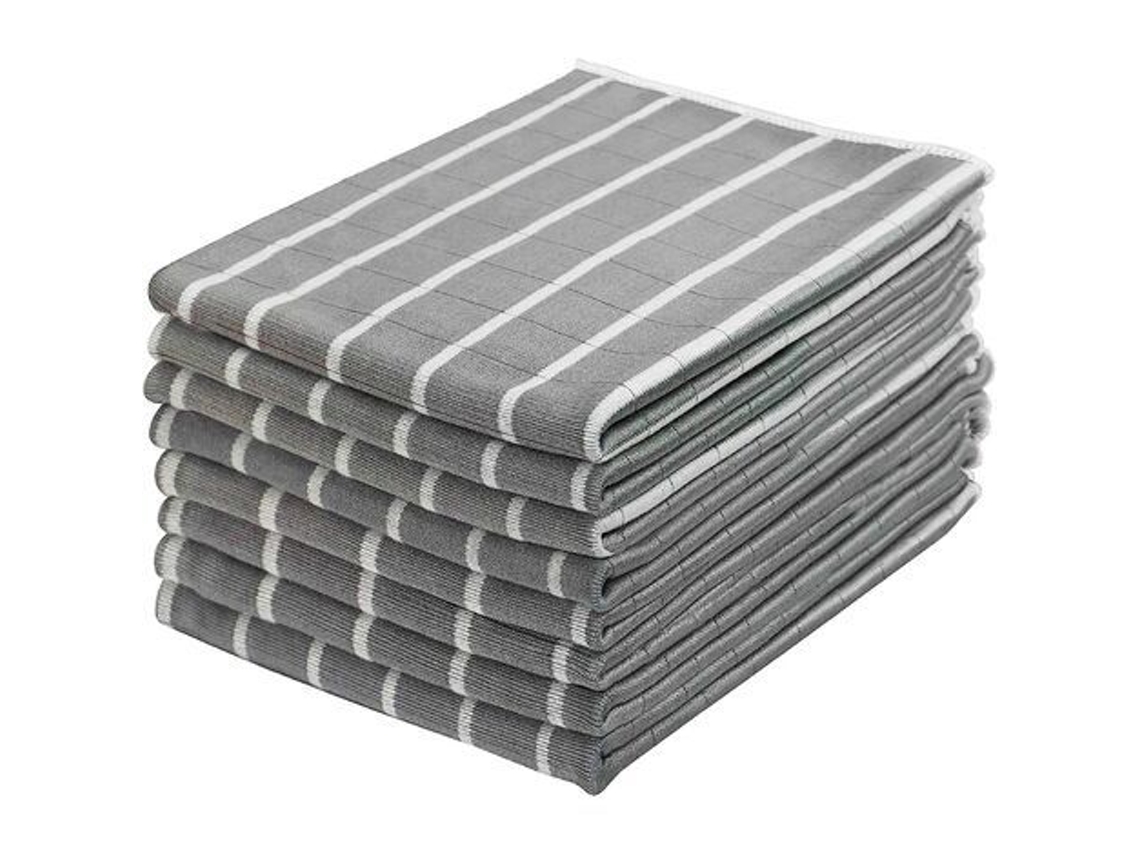 Juego de paños de cocina Kofihety absorbentes sin pelusa gris - 8 piezas (40x50 cm)