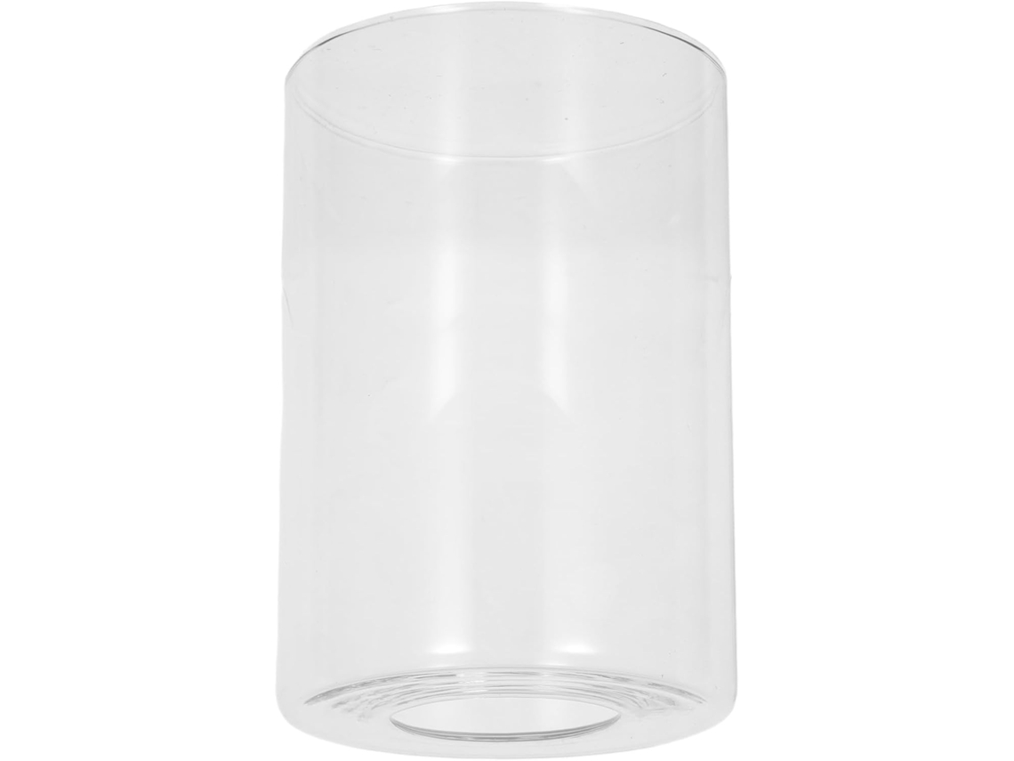 Cilíndrico En Vidrio Blanco Lechoso, Base E27, Fácil De Montar, Iluminación Suave Para Lámpara Colgante O