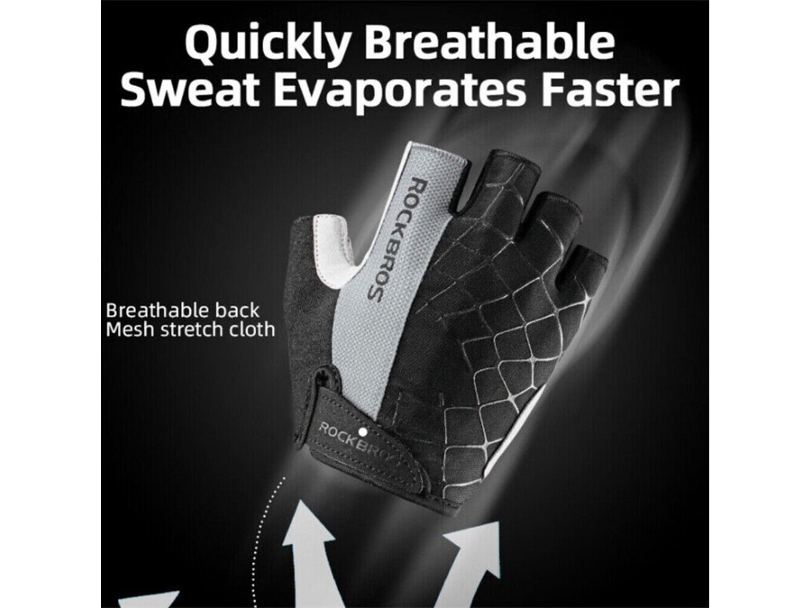 Guantes De Ciclismo Xlrockbros De Medio Dedo De Cuero Sintético Pu Transpirables Y Antideslizantes Ideales Para Disfrutar Del Ciclismo De Montaña