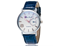 Reloj Analógico Para Hombre Zhoulianfa De Cuero Pu De Correa De Cuarzo Azul