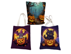 Bolsa de mano reutilizable de Halloween, bolsa de lona grande para niños NEVEANCE