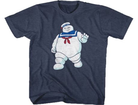 Camisetas Unisex DEEPSTONE Mr. Stay Puft Real Ghostbusters Brezo azul marino (L)