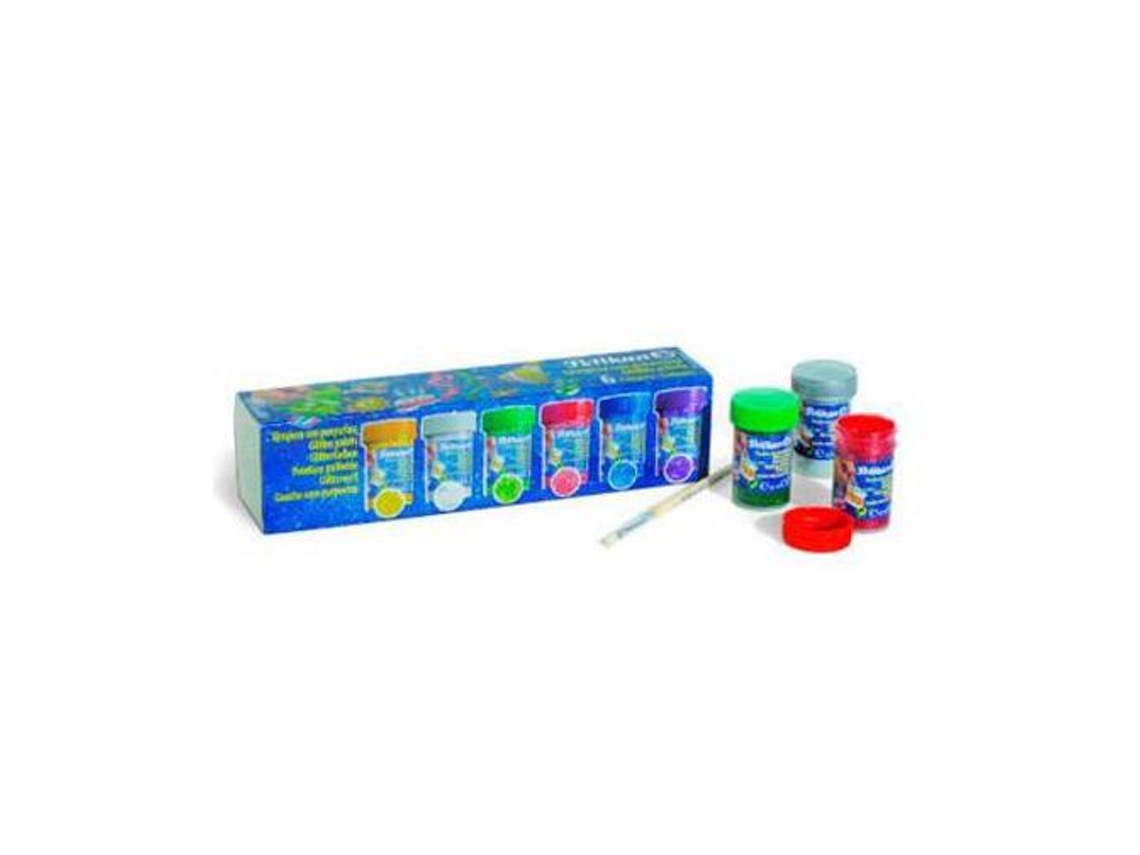 Pelikan Glitter Gouache 20 Ml <br>942/20S Caja De 6 Colores Surtidos<br>+ Pincel