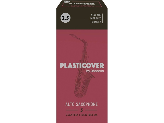 Plectro para Saxofón D'ADDARIO Plasticover Alto Saxophone 2.5 (5 unidades)