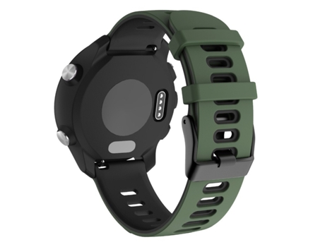 Correa de reloj de silicona de 22 mm para Huawei Watch GT2e 46 m (verde militar + negro)