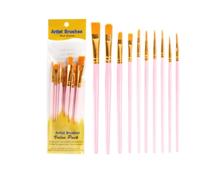 Juego de pinceles para pintura al óleo, 10 Uds., pinceles para pintar arte KH2023