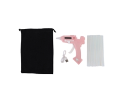 Kit De Pistola De Pegamento Caliente Eléctrica Inalámbrica Con 10 Barras De Pegamento De Alta Adherencia De 7 Mm Para El Hogar Y Manualidades - Rojo Claro