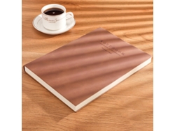 Cuaderno de cuero MDUG con marcadores de página personalizados (caqui, tamaño A4)