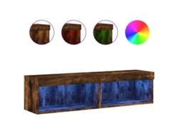 Maison Exclusive - Muebles Para Tv Con Luces Led 2 Uds Roble Ahumado 60x30x30 Cm