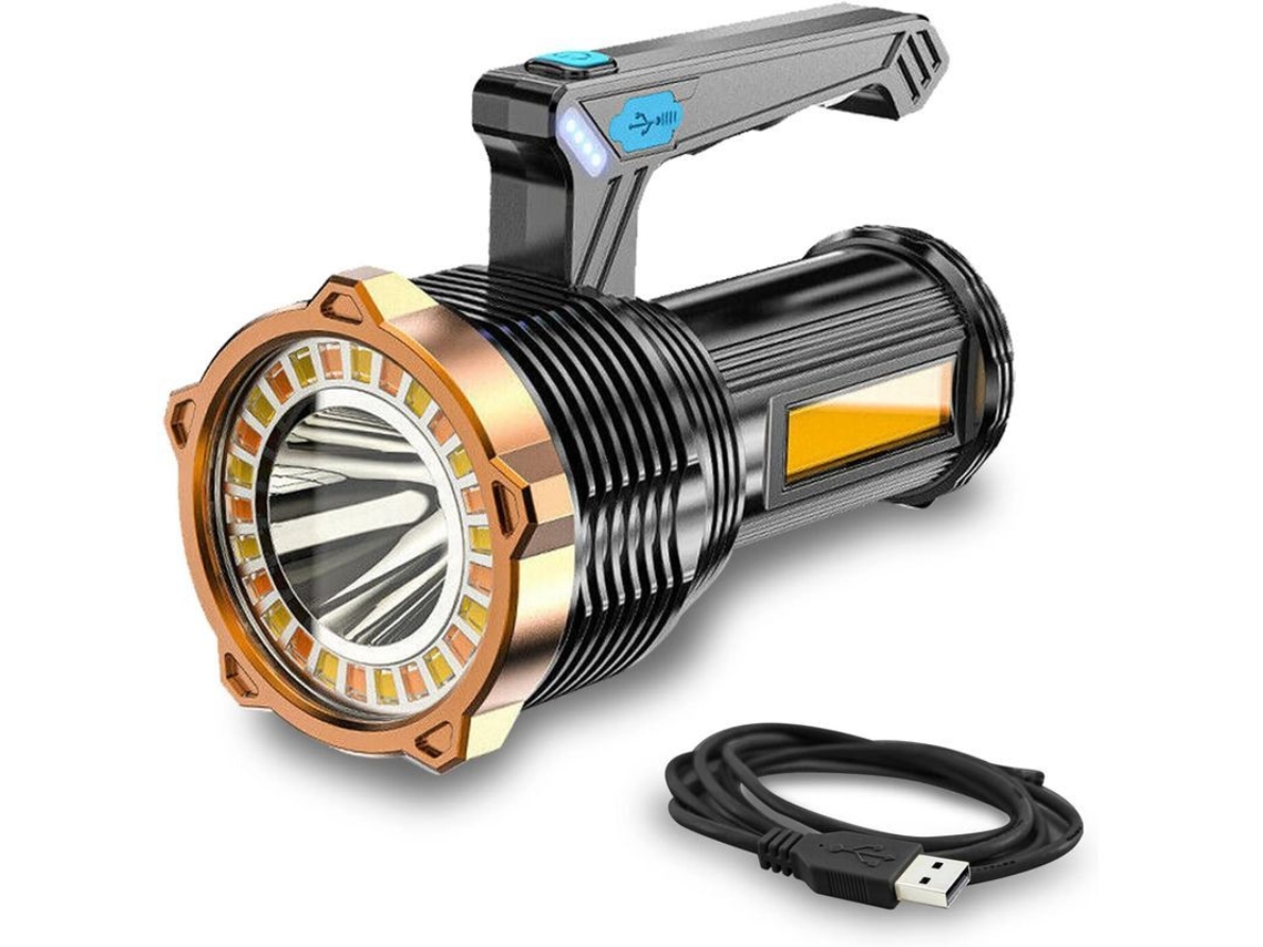 Linterna Led Cob Portátil Súper Potente Con 8 Modos, Recargable, Luz De Trabajo, Iluminación Exterior.