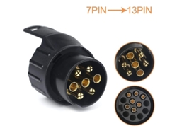 Adaptador Universal De 7 Pines A 13 Pines Para Remolque, Accesorio Impermeable Compatible Con Automóviles Y Camiones.