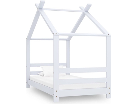 Estructura de cama infantil VIDAXL Blanco Madera (146x78x132 cm)