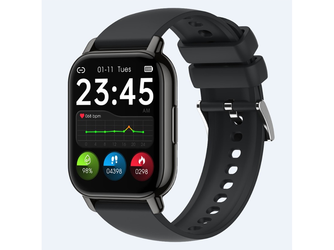 Reloj inteligente de 1,85” con monitorización de salud, control de música y conectividad inteligente P66 Gris Chaberlu