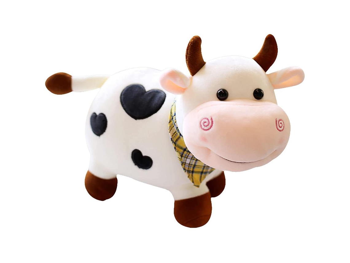2026-juguete De Vaca Peluche Sonriente Peluche Suave Muñeco De Peluche Cute Animal De Dibujos Animados Para Niños