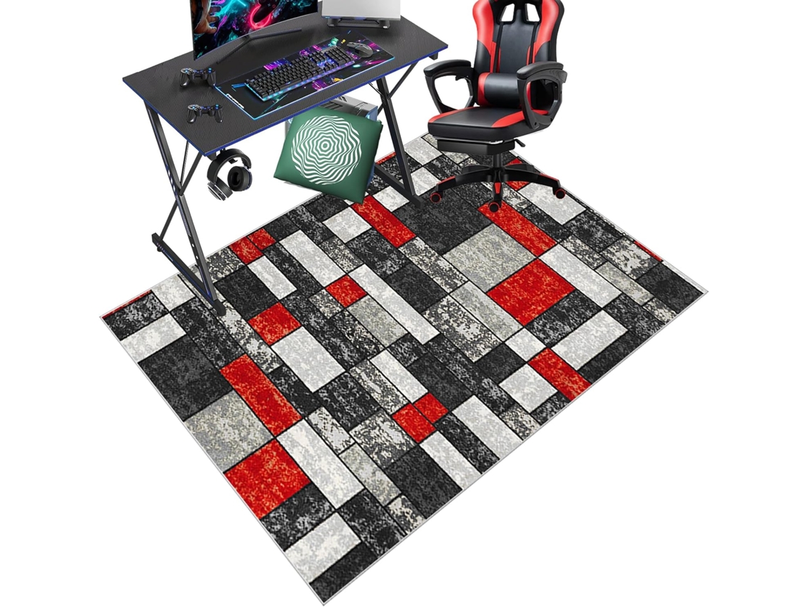 Tapete Cadeira Escritório Gamer Protetor Piso 70 X 100 Cm Madeira Laminado
