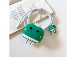 Capinha Silicone Dino Coroa LAXISCREED para Carregador Ios 20w 18w
