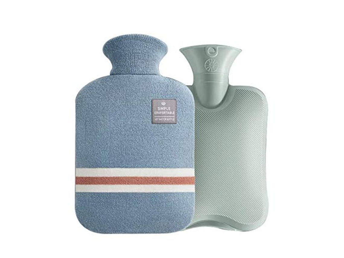 Bolsa De Agua Caliente 1 Litro Rayas Clásica Para Alivio Del Dolor Terapia Caliente Y Fría