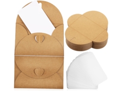 Kit De Bricolaje: Tarjetas De Papel, Sobres Con Cierres En Forma De Corazón Para Cumpleaños