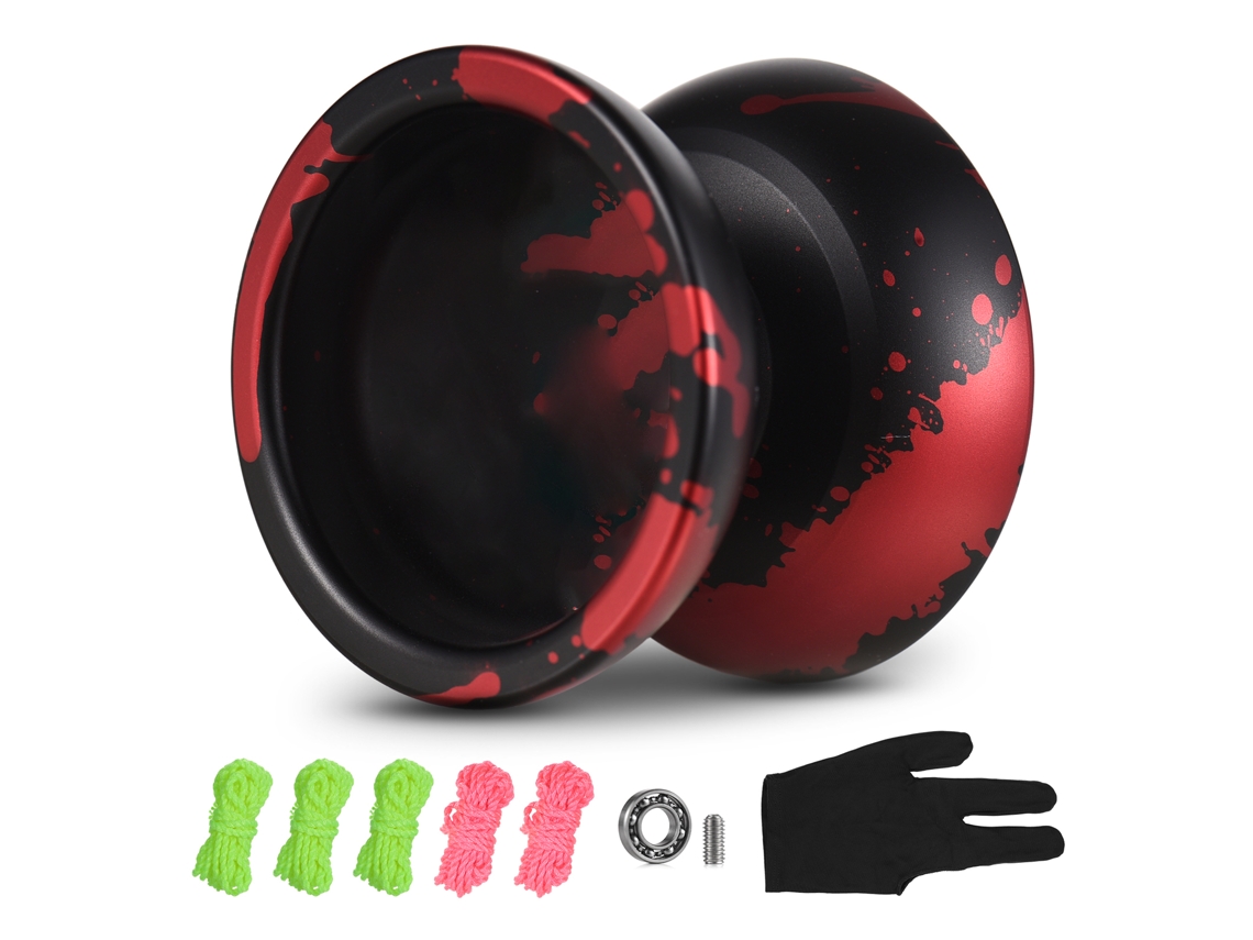 Bola De Yoyo Profesional De Aluminio Para Competición Con Cuerdas Y Guante Para Navidad Y Halloween