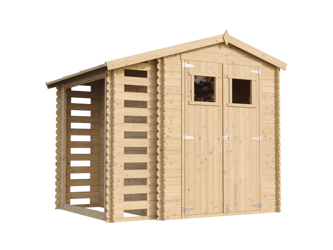 Cobertizo de madera 4,47 m² Al 218 x 272 x 206 cm Timbela M386m386g