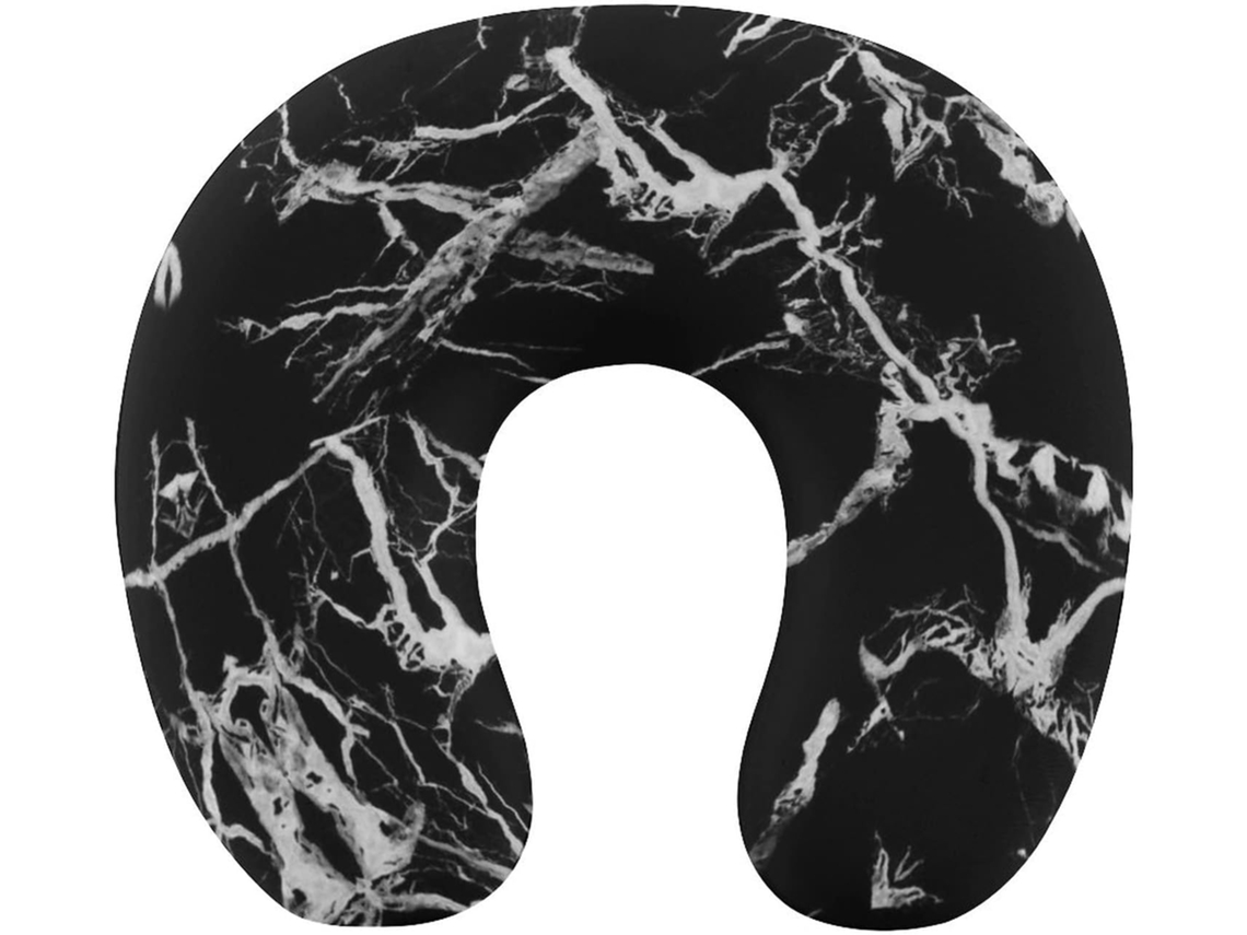 Almohada Viaje Mármol Oscuro, Espuma Viscoelástica Viscoelástica Fácil Relajación Cómodos Familia.brfácil