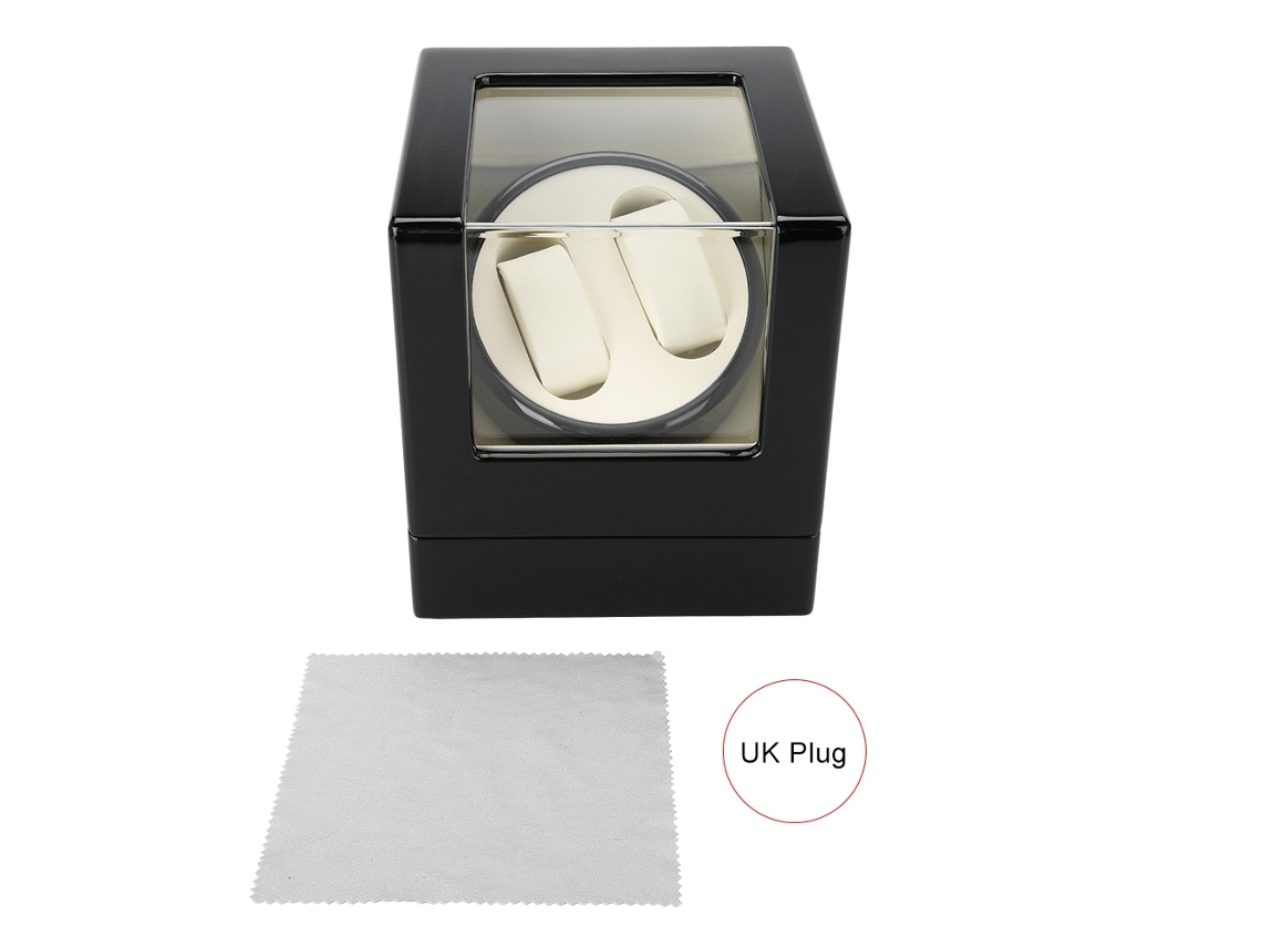 Relojes mecánicos automáticos con caja y pantalla blanca y negra.