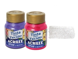 PINTURA PARA TELAS 37ML BLANCO METALIZADO 04340562 ACRILEX