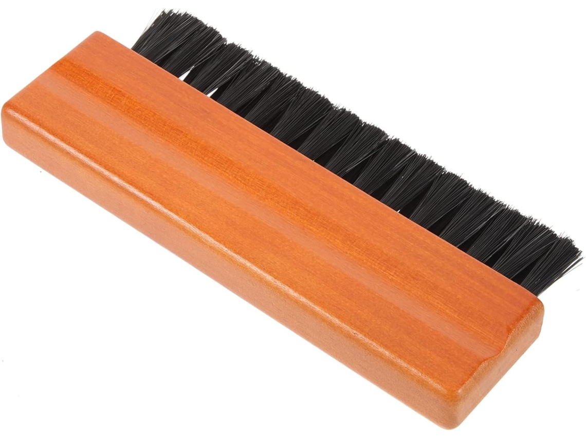Cepillo De Limpieza Antiestático Para Discos De Vinilo Y Cds, Con Mango Ergonómico De Madera.