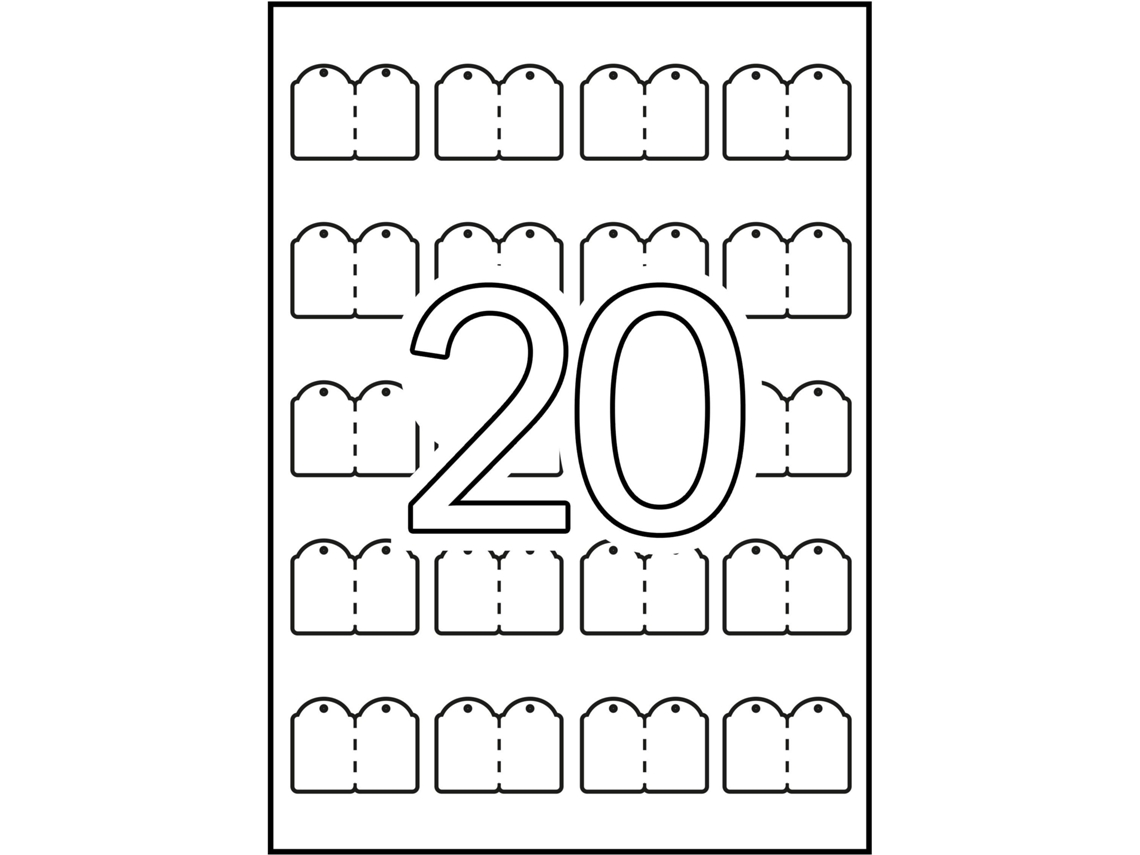 Etiquetas APLI Colgables A4 (Blanco - 22 X 35 mm)