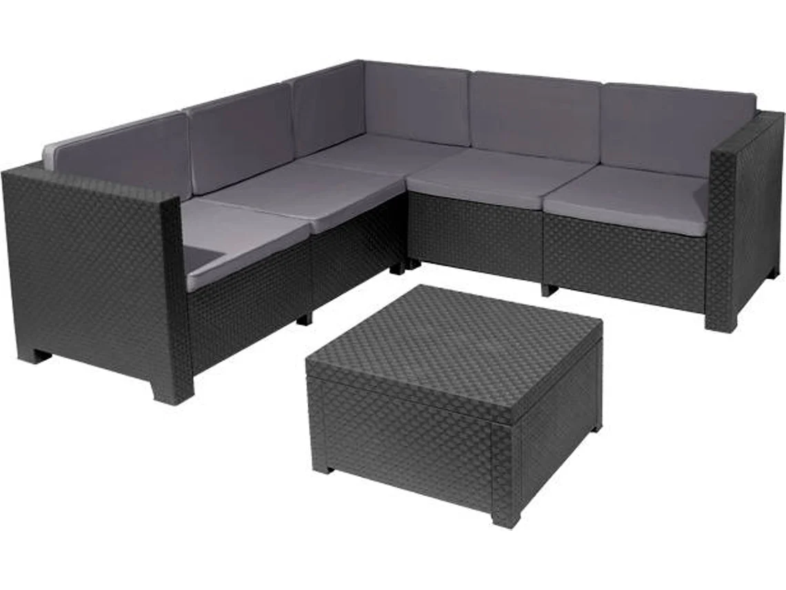Conjunto de jardín SHAF Oasis (Antracita - Resina - 190x190x72cm)