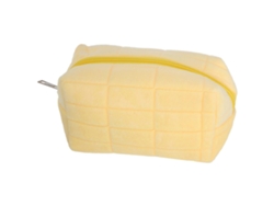 Mini neceser de maquillaje, ideal para uso diario, amarillo, material suave, 1 unidad. Hengjian