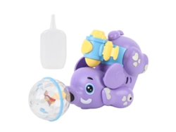 Ats-juguete Elefante Eléctrico Con Luz Y Música, Pelota Giratsoria 360 Grados Y Spray, Juguete Infantil Morado