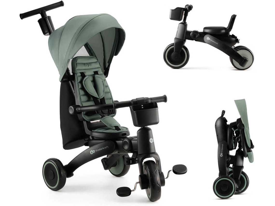 Triciclo 5 en 1 KINDERKRAFT Jazz 2 (Verde)