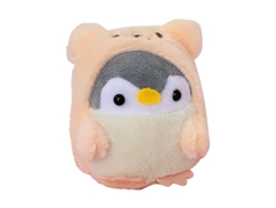 Lindo Llavero De Pingüino De Peluche Mini, Adorable Disfraz De Oso Para Niños Y Niñas, Rosa
