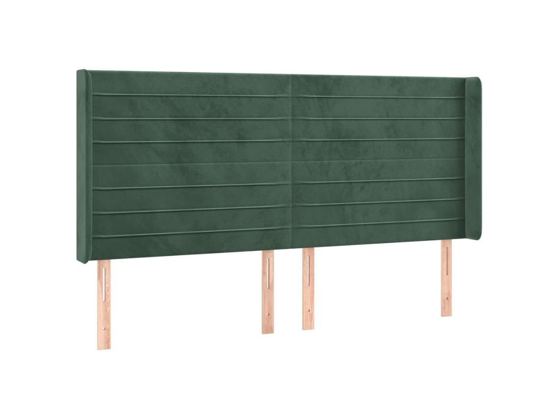 Cabecero VIDAXL Verde Terciopelo (163x16x118/128 cm)