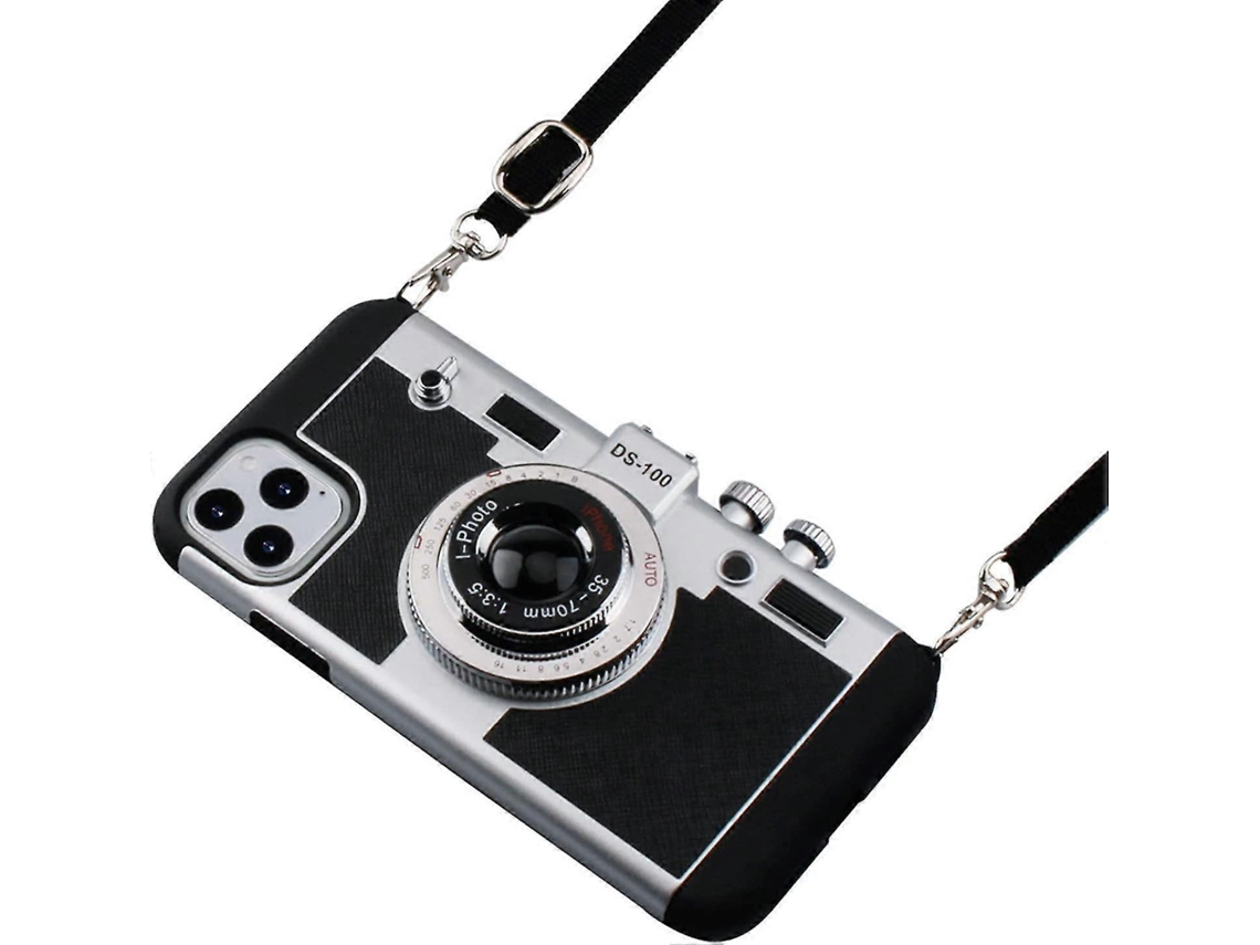 Funda De Teléfono Compatible Con Cámara Vintage, Diseño 3d Único Y Genial De Silicona Con Cubierta Protectora Recta Extraíble Para
