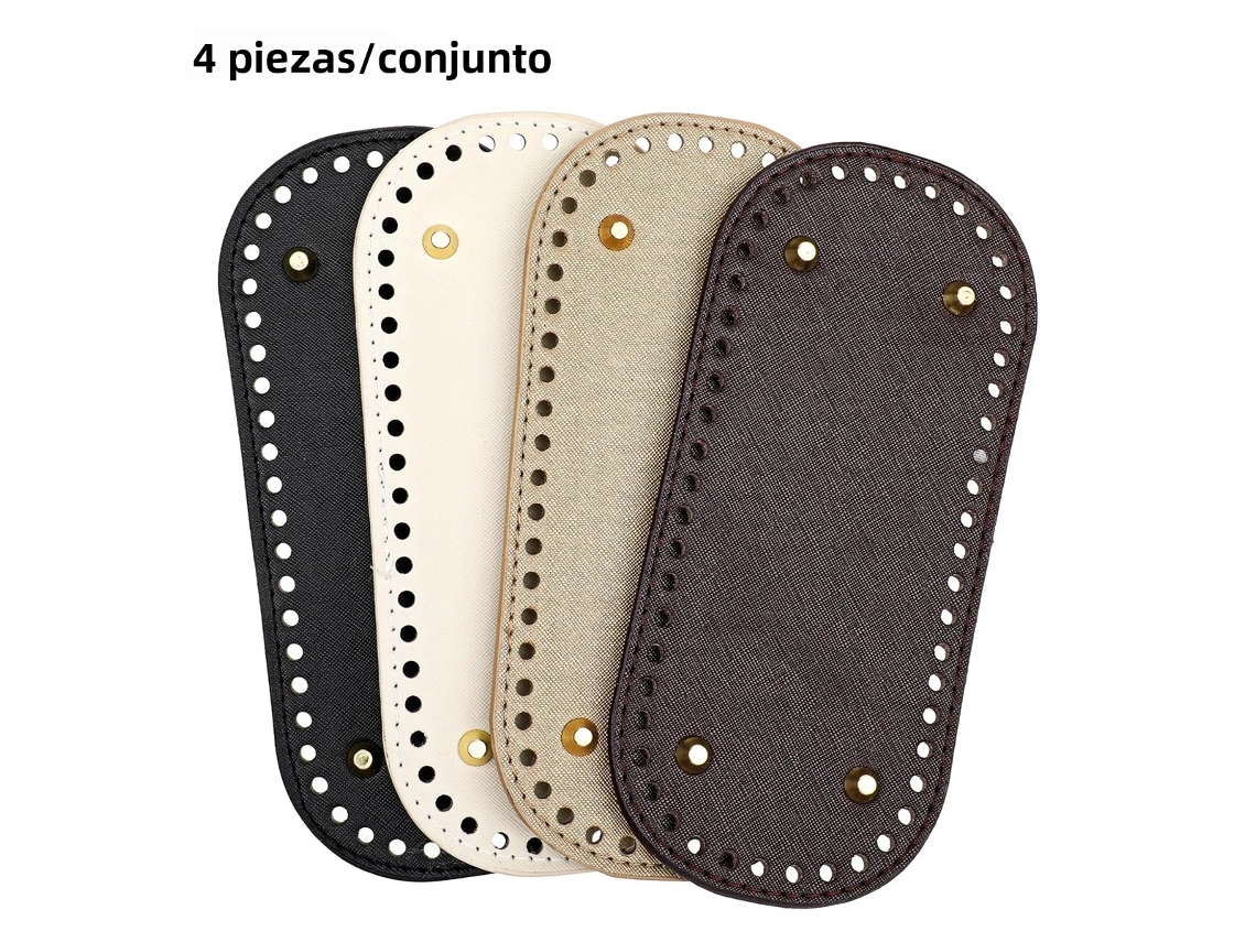 4 Almohadillas Inferiores Para Bolsas De Cuero De Crochet Para Diy, Bolsas De Un Solo Hombro, Carteras Y Otras Manualidades.