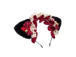 Diadema Con Orejas De Gato, Cinta Y Encaje, Ideal Para Niñas Y Mujeres.